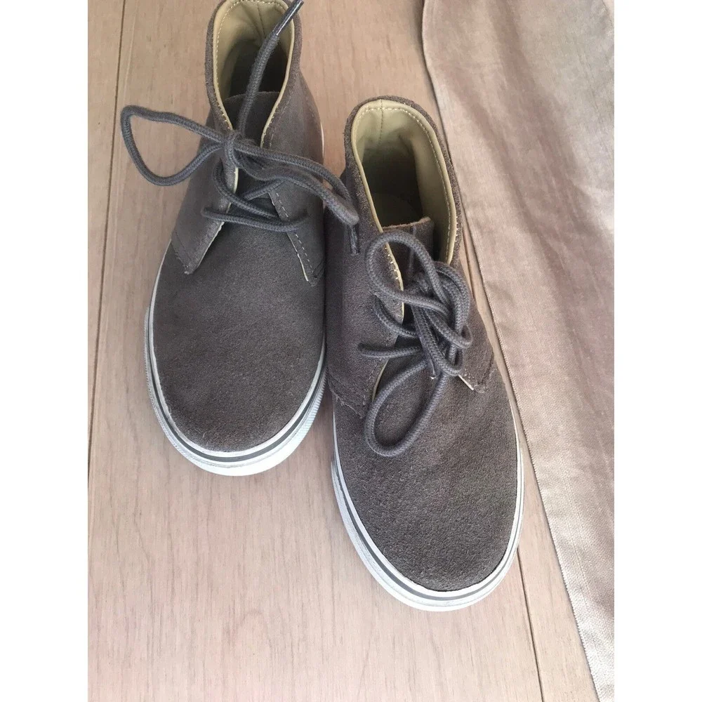 Janie and Jack boys toddlers boots shoes sneakers gray suede leather 11